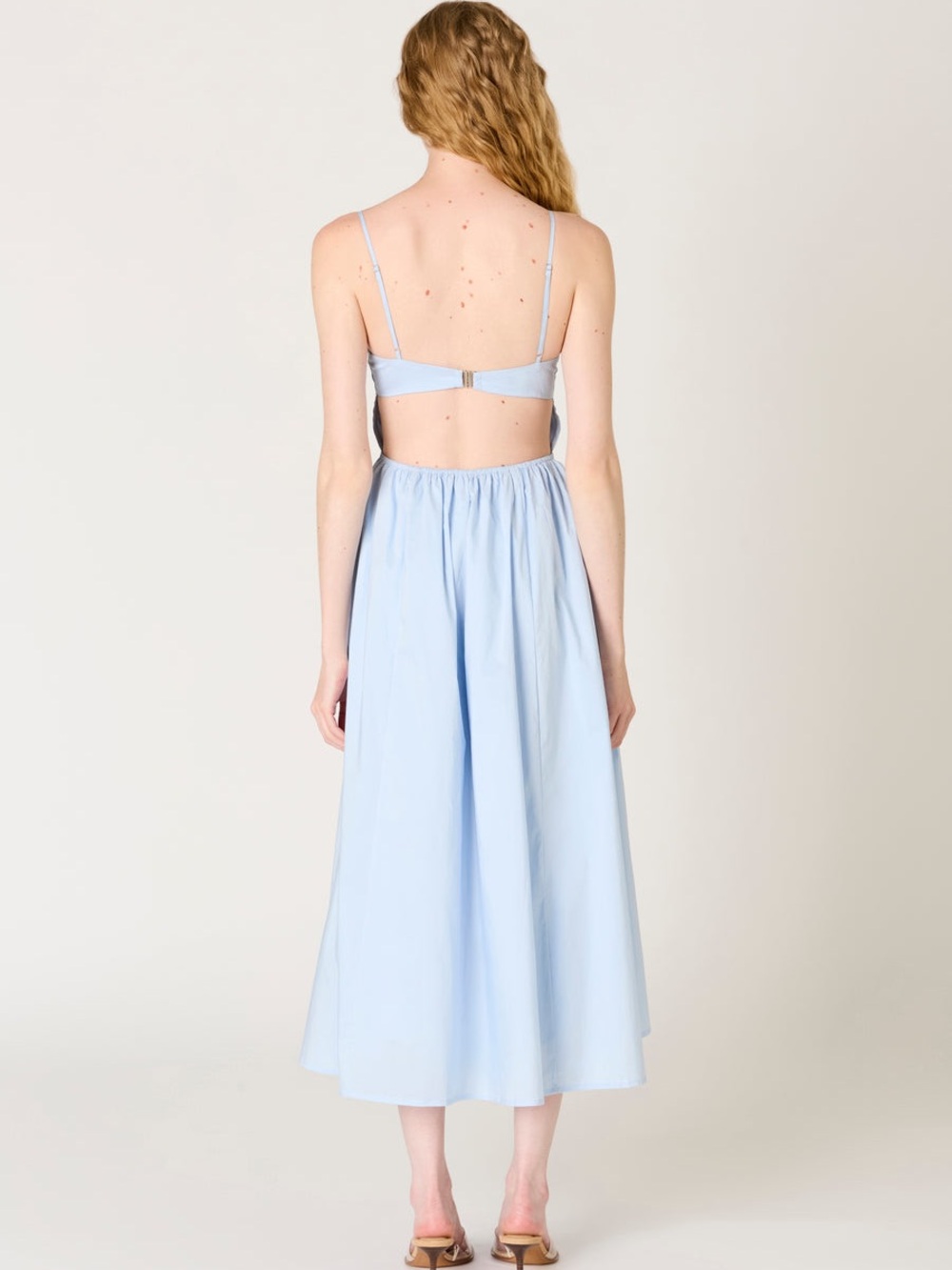 NIA Alice Dress vintage inspired MIDI dress Blue Summer Brunch Dress size S NWT - Picture 3 of 8